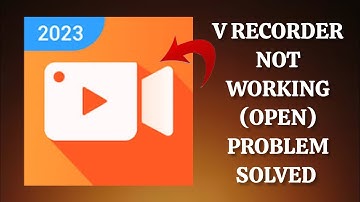 How To Solve V Recorder App Not Working/Not Open Problem|| Rsha26 Solutions