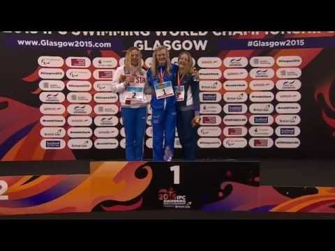 Women's 50m Freestyle S12 | Victory Ceremony | 2015 IPC Swimming World Championships Glasgow