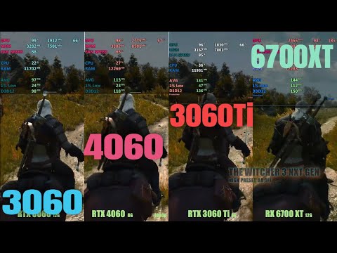 RTX 3060 vs 4060 vs 3060ti vs RX 6700xt