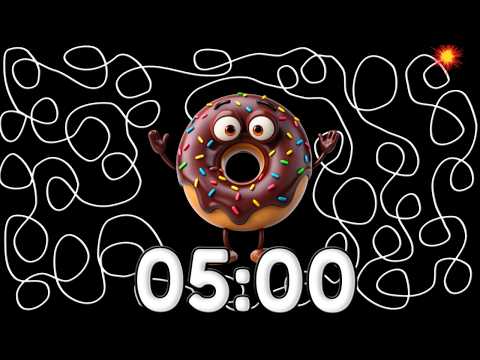 5 Minute Timer Bomb Fun Chocolate Donut Countdown