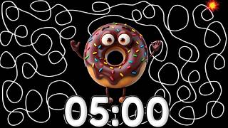 5 Minute Timer Bomb Fun Chocolate Donut Countdown