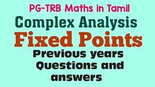 Fixed Points /Complex Analysis /Previous years TRB Questions and Answers