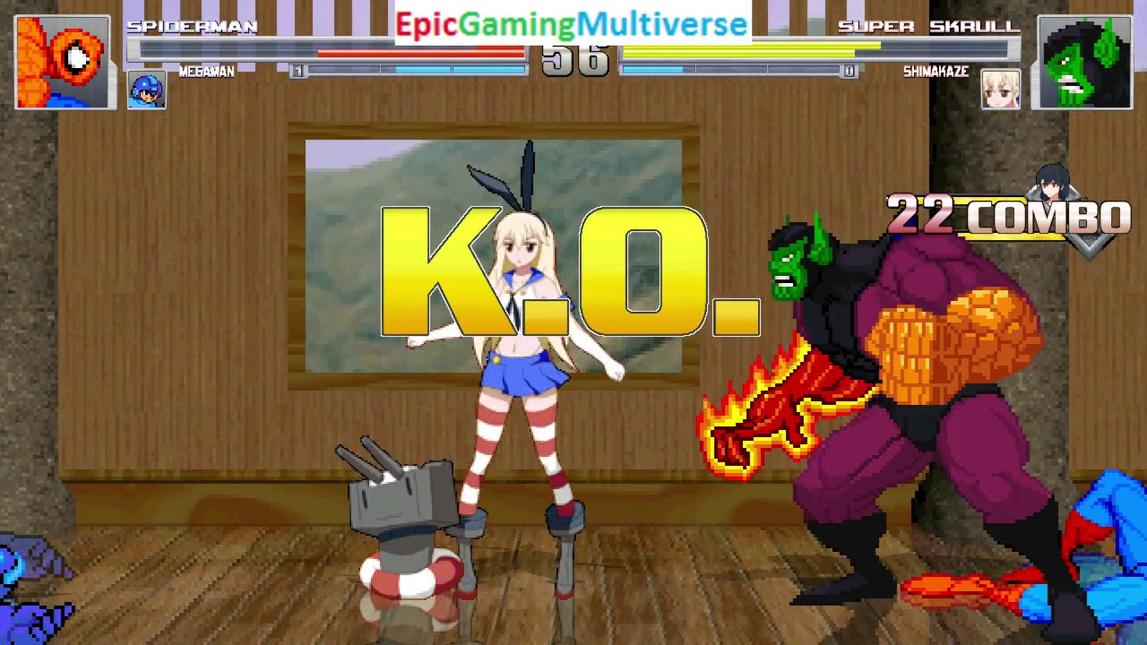 Spider-Man And Mega Man VS Super Skrull And Shimakaze In A MUGEN Match / Battle / Fight