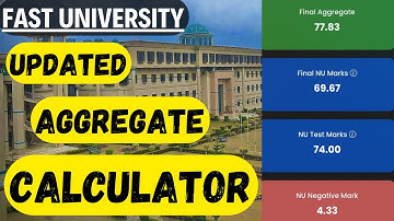 FAST University Updated Aggregate Calculator 2025 | New Feature Added | NU Merit
