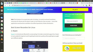 Screencast software for Linux - Kazam - Short Video