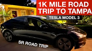 Tesla Model 3 SR Road Trip 1k Miles to Tampa