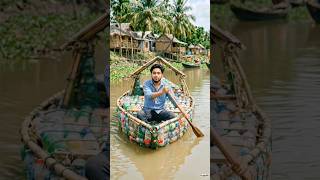 Building a Boat from Waste Bottles! ♻️🛶​#Recycle #DIY #PlasticBoat
