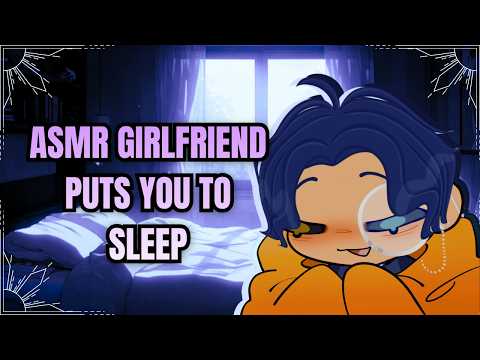 [F4M] ASMR Girlfriend Puts You To Sleep [Sleep Aid] [Japanese] [Hair Rustling] [Rain Ambience]