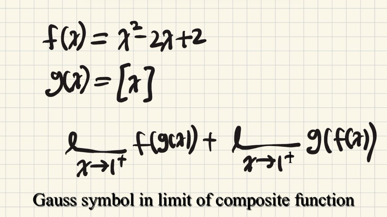 Applied gauss symbol in limit of composite function