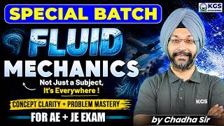 Fluid Mechanics | Concept Clarity + Problem Mastery | By Chadha Sir | KGS Engineers AE JE