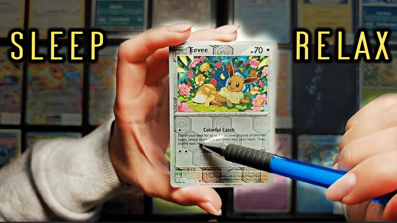 ASMR Tracing Pokémon Cards & Coins (Soft Whispers & Mouth Sounds)