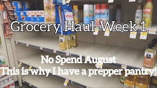 Prepper Pantry Tour after our No Spend July • Grocery Haul with Prices