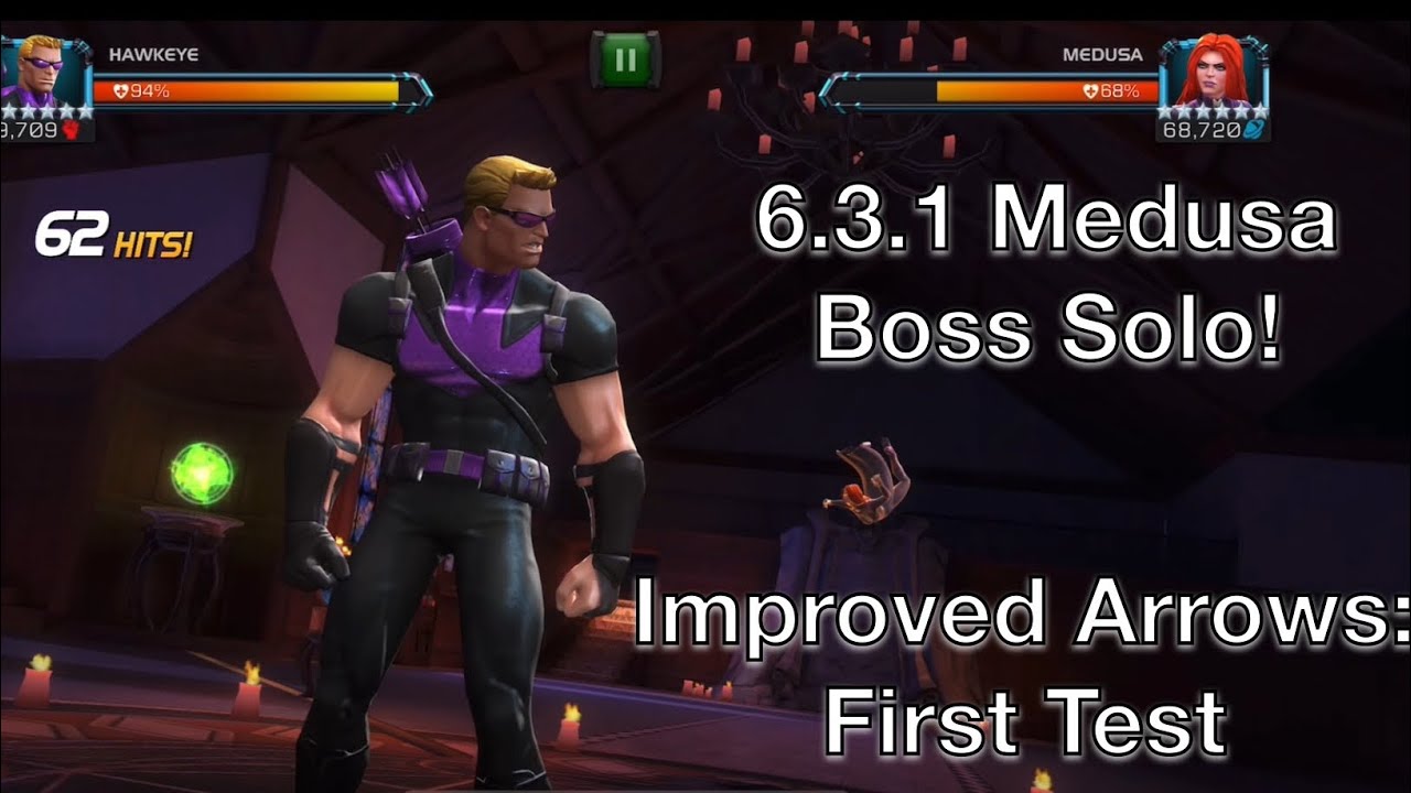 Hawkeye Solos 6.3.1 Medusa Boss! Improved Arrows: First Testing-Mcoc