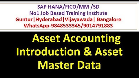 SAP FICO Video -Asset Accounting Introduction & Asset Master Data| SAP FICO Tutorials Full in Telugu