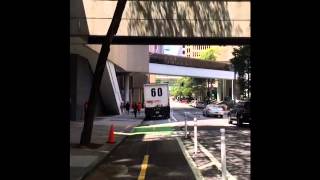 Atlanta's Peachtree Centre Protected Bike Lane