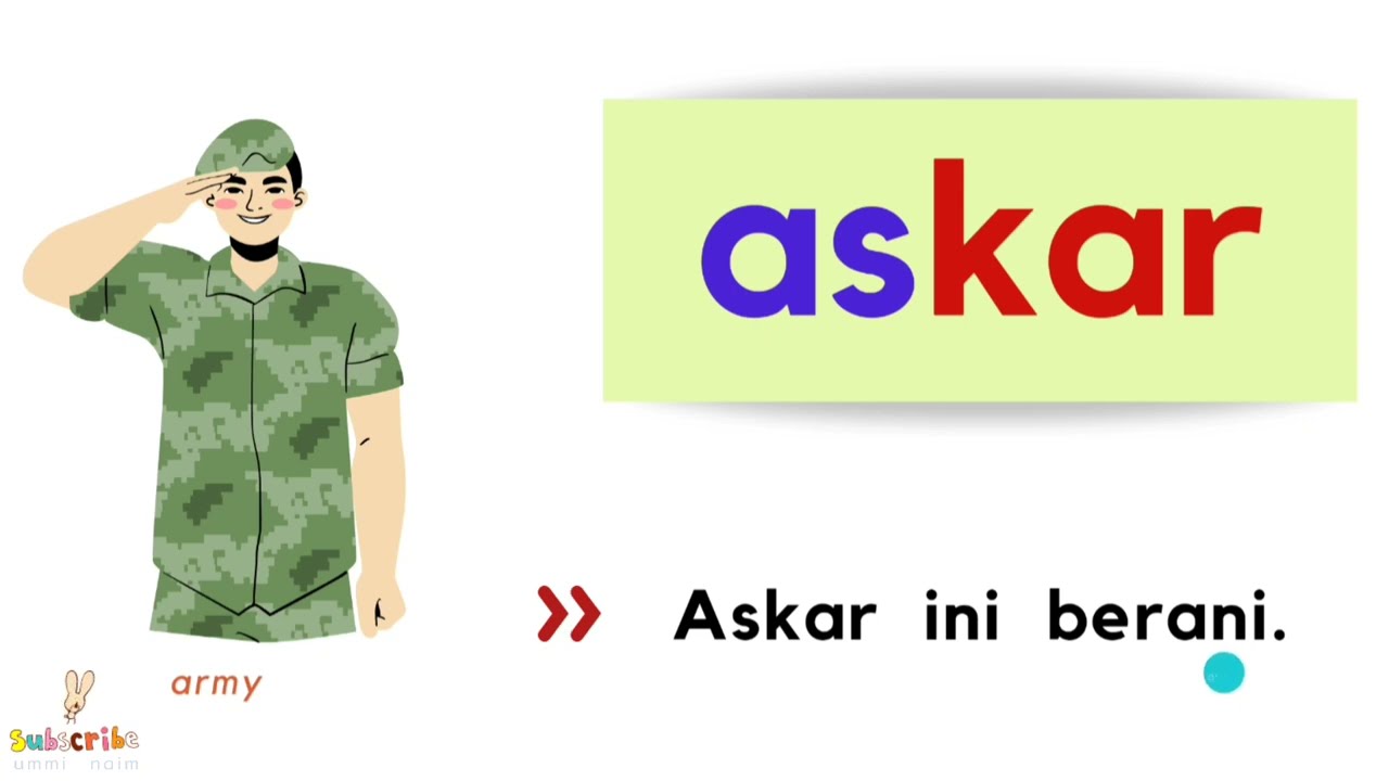 BM Huruf A - Kenali Objek, Mengeja Perkataan, Membaca Ayat Mudah #membaca #mengeja #ayatmudah #bm