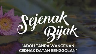 Download lagu Sejenak Bijak - 'ADOH TANPA WANGENAN CEDHAK DATAN SENGGOLAN'
