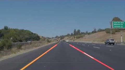 Lane detection on road with white and yellow lane markers