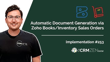 Automatic Document Generation via Zoho Books/Inventory Sales Orders