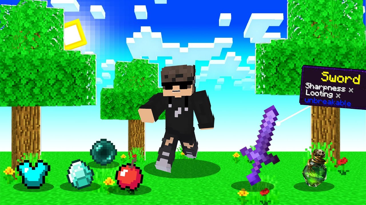 Minecraft But JUMPING Gives You RANDOM OP items - YouTube