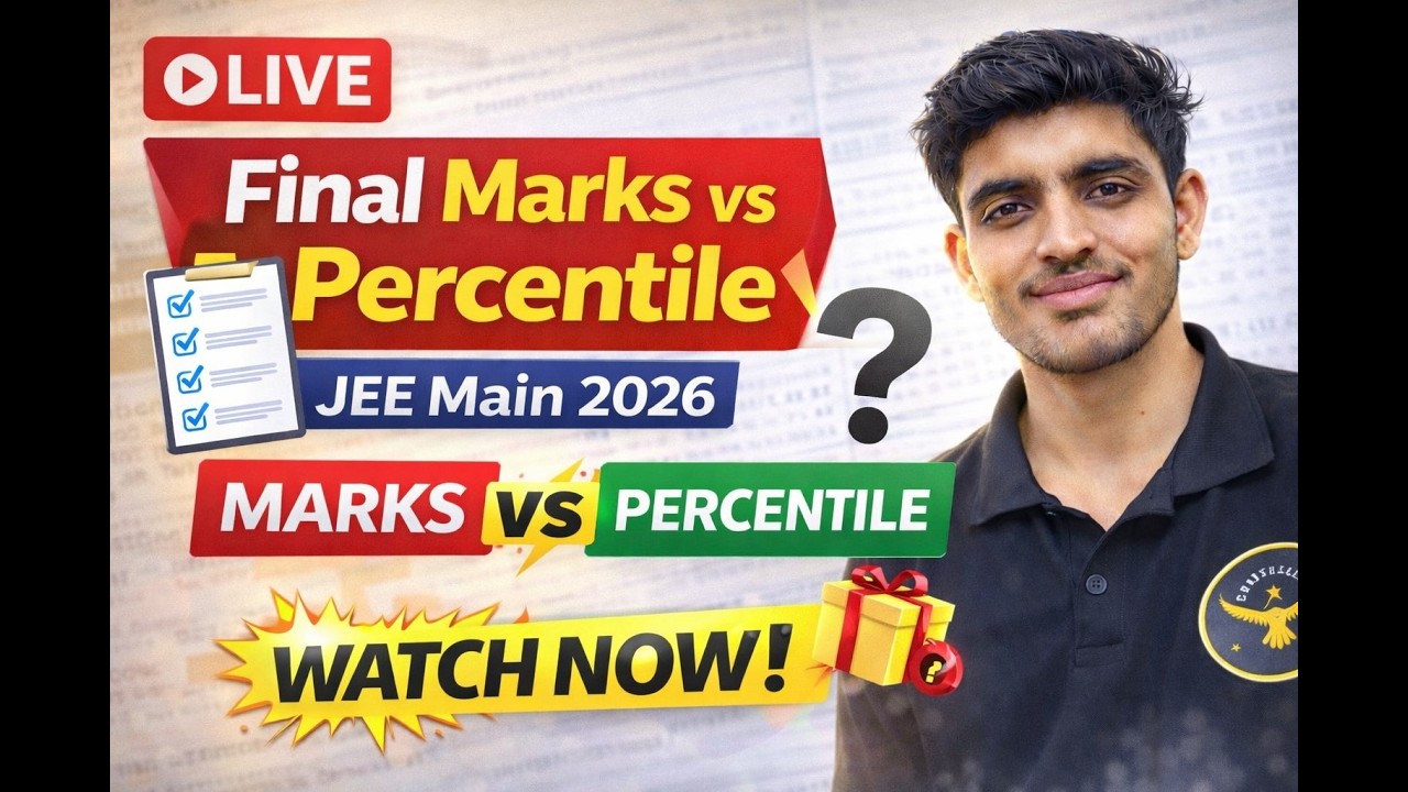 LIVE🔴Urgent Final Marks Vs Percentile JEE Main 2026|JEE Main 2026 Answer Key OUT|Top NIT at Low Mark