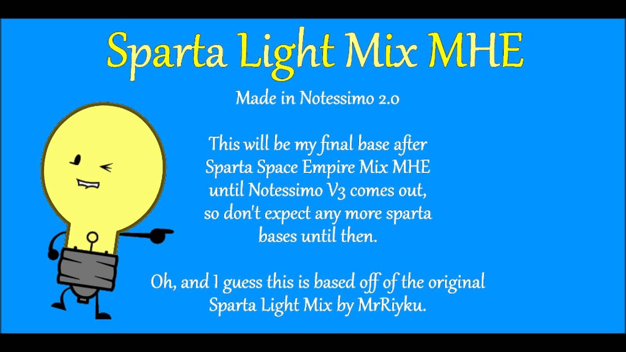 Sparta Light TMR Mix - this base isn't good, but you can still use it
