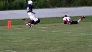 Corbin Brooksbank (#5) kickoff return for TD vs. Hunter Middle