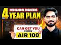 How to Get AIR Under 100 in GATE Exam? 4 Year GATE Exam Roadmap for Mechanical Engineering Aspirants