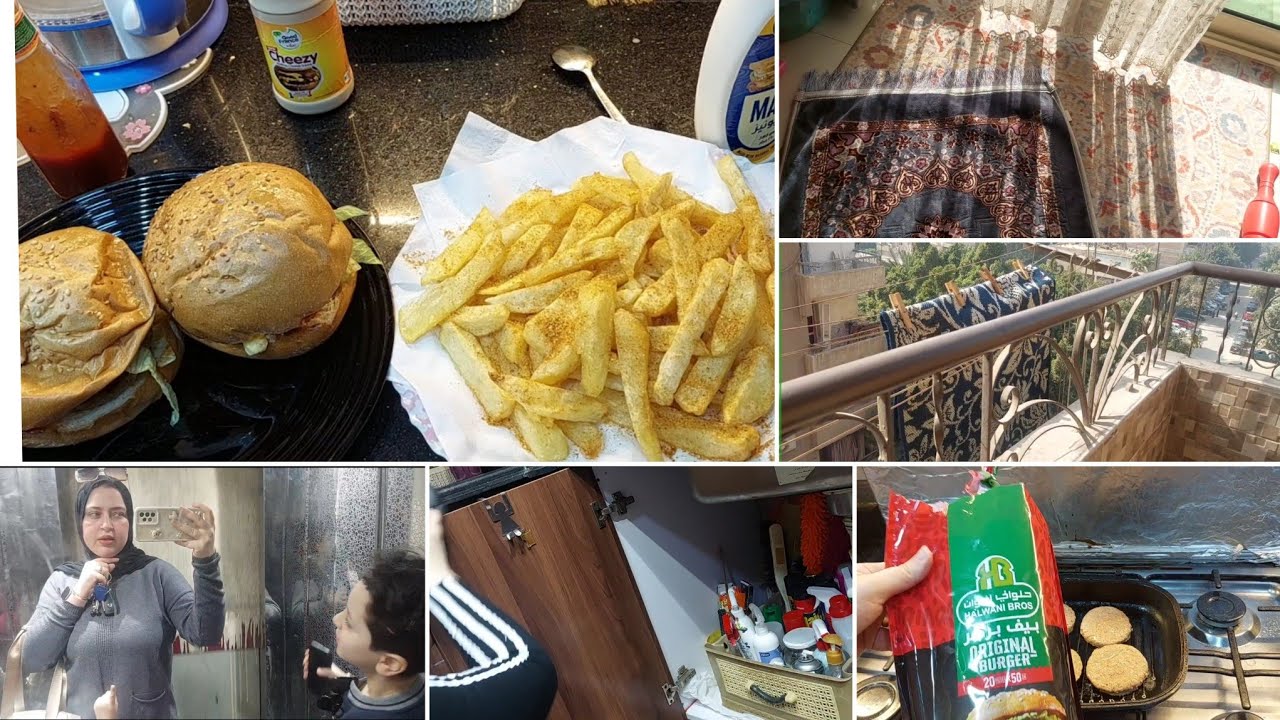 روتين يومي من اوله🌼ابتديت اول تنظيفات رمضان🫧🫧وعملت اسرع غذاء 🍽🥗