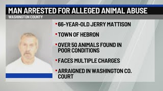 Man arrested for alleged animal abuse in Washington County