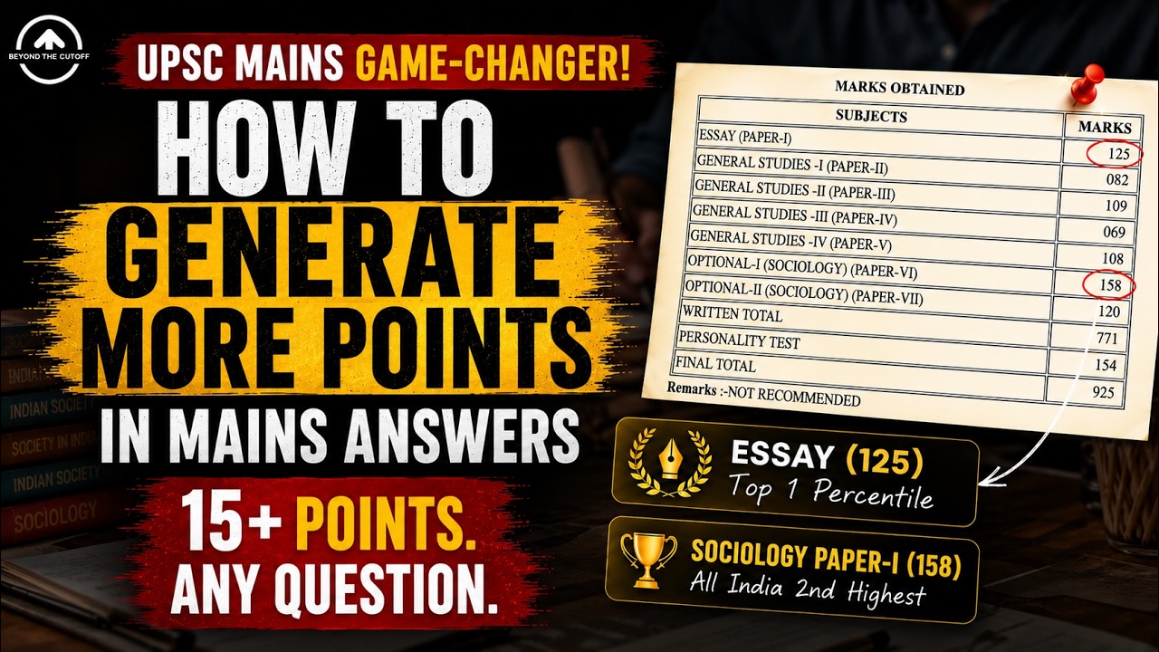 Point Generation Never Run Out of Points in UPSC Mains | Point Generation Framework ...