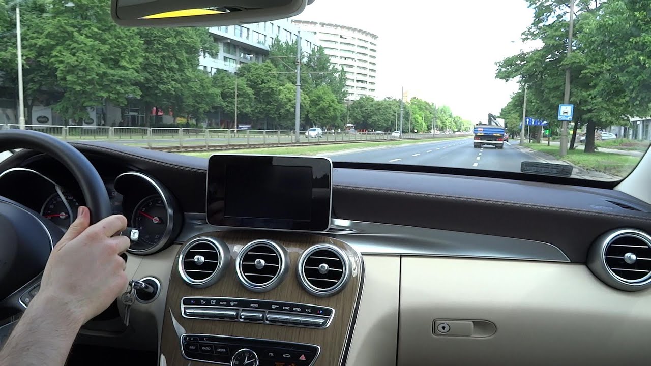 2015 Mercedes CClass C200 Parktronic Brake City Ride Test Camera Sony