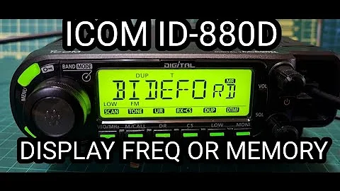 ICOM ID-880D View Memory Name or Frequency