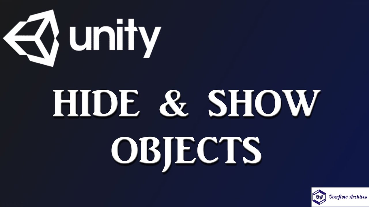 How To Hide and Show Object in Unity 3D, Gameobject Handling