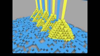 3D Falling sand type simulation
