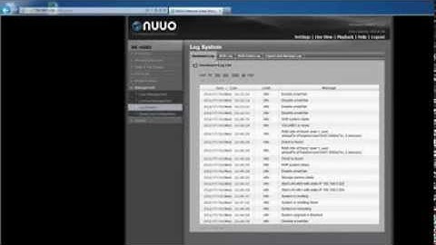 NUUO NVRmini2   Management  User Management, License Management, Log System, Save Load Configuration