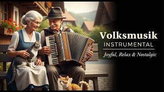 Peaceful Volksmusik Instrumental – Soft Alpine Folk Accordion for Calm Moments 🔴 LIVE