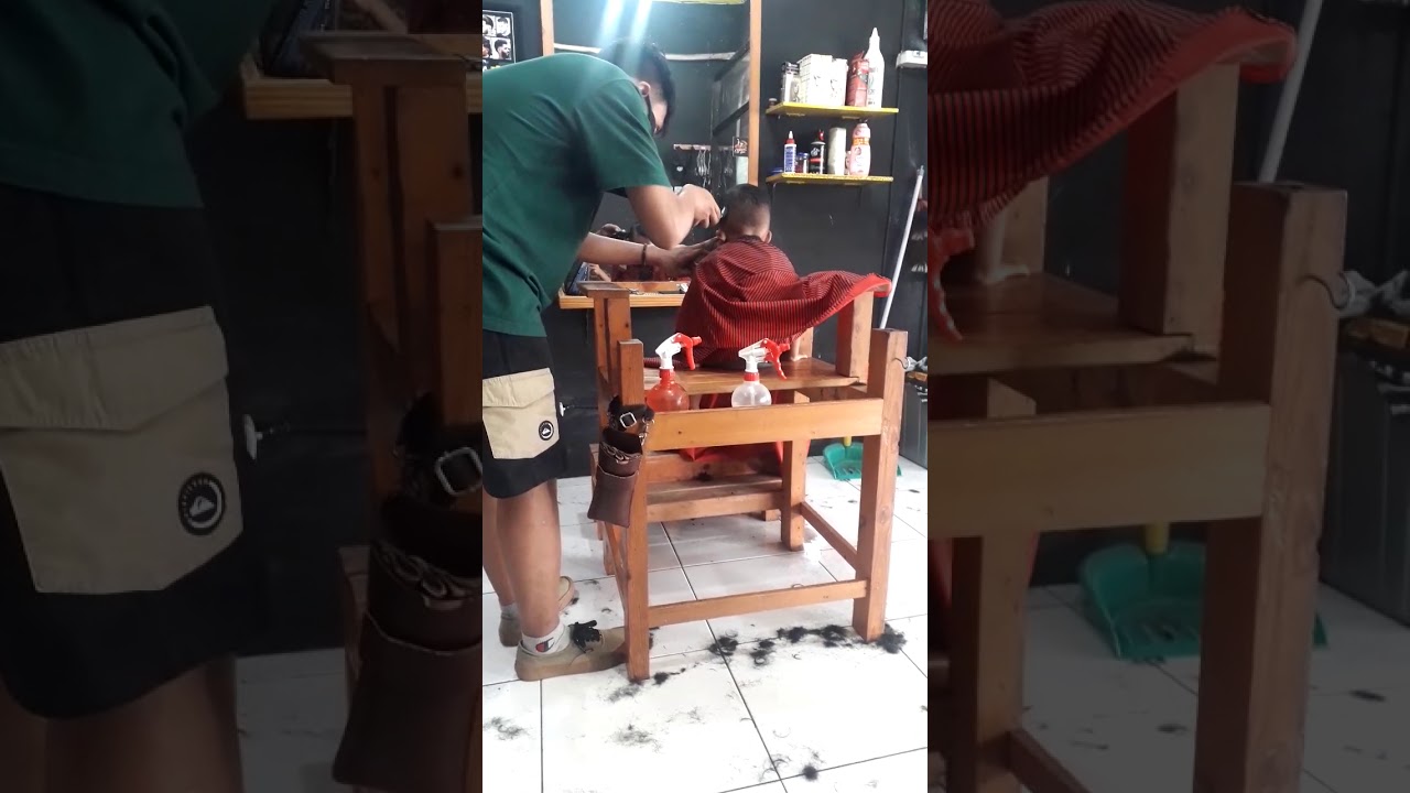  Anak  pintar potong  rambut  mulai duduk sendiri  YouTube