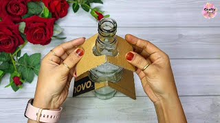 Amazing diy of waste bottle and cardboard for home decor | waste bottle transformation| crafty hands