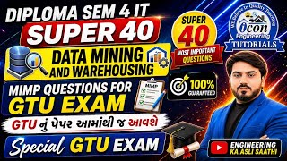 DATA MINING & WAREHOUSING SUPER 40 MIMP FOR GTU EXAM || DIPLOMA SEM 4 IT || GTU MIMP #gtu screenshot 5
