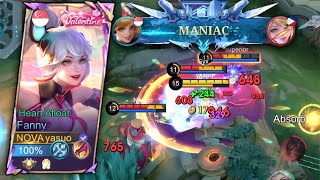 ONE OF THE MOST UNDERRATED FANNY SKIN! FANNY VALENTINE SKIN GAMEPLAY! | MLBB