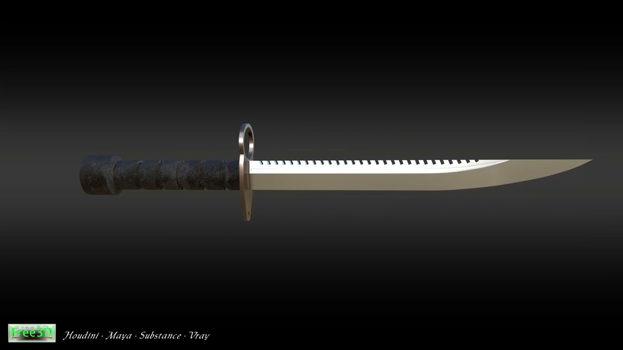 [Free3D] knife 3d model