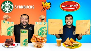 Starbucks Vs Wagh Bakri Tea Food Comparison | Starbucks Food Challenge | Viwa Food World