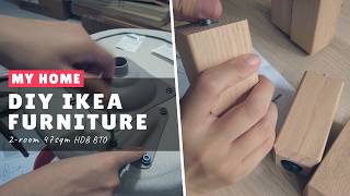 I DIYed my IKEA furniture | Renovation | Singapore HDB 2-room 47sqm BTO | My Home