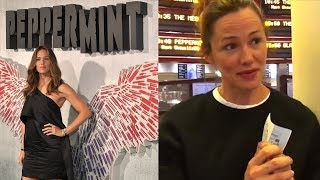 Jennifer Gardner Is Shy While Seeing Her Film Peppermint In Theaters With Audience