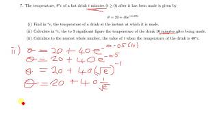 solving exponential decay equations Question 7 tutorial sheet 5 #ts5q7