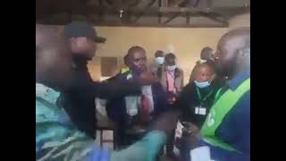 Former CS Caught Slapping IEBC Official In Matungu