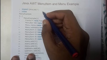 16 java AWT menulist and menu