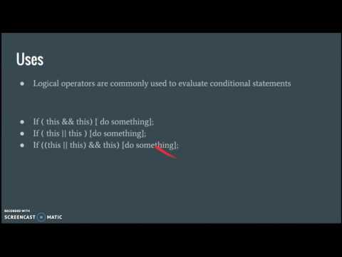 Logical Operators && and ||