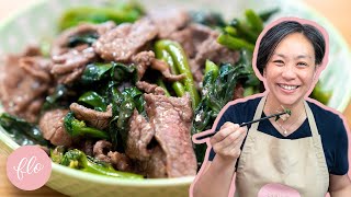 Beef with Chinese Broccoli (芥兰炒牛肉)  step by step